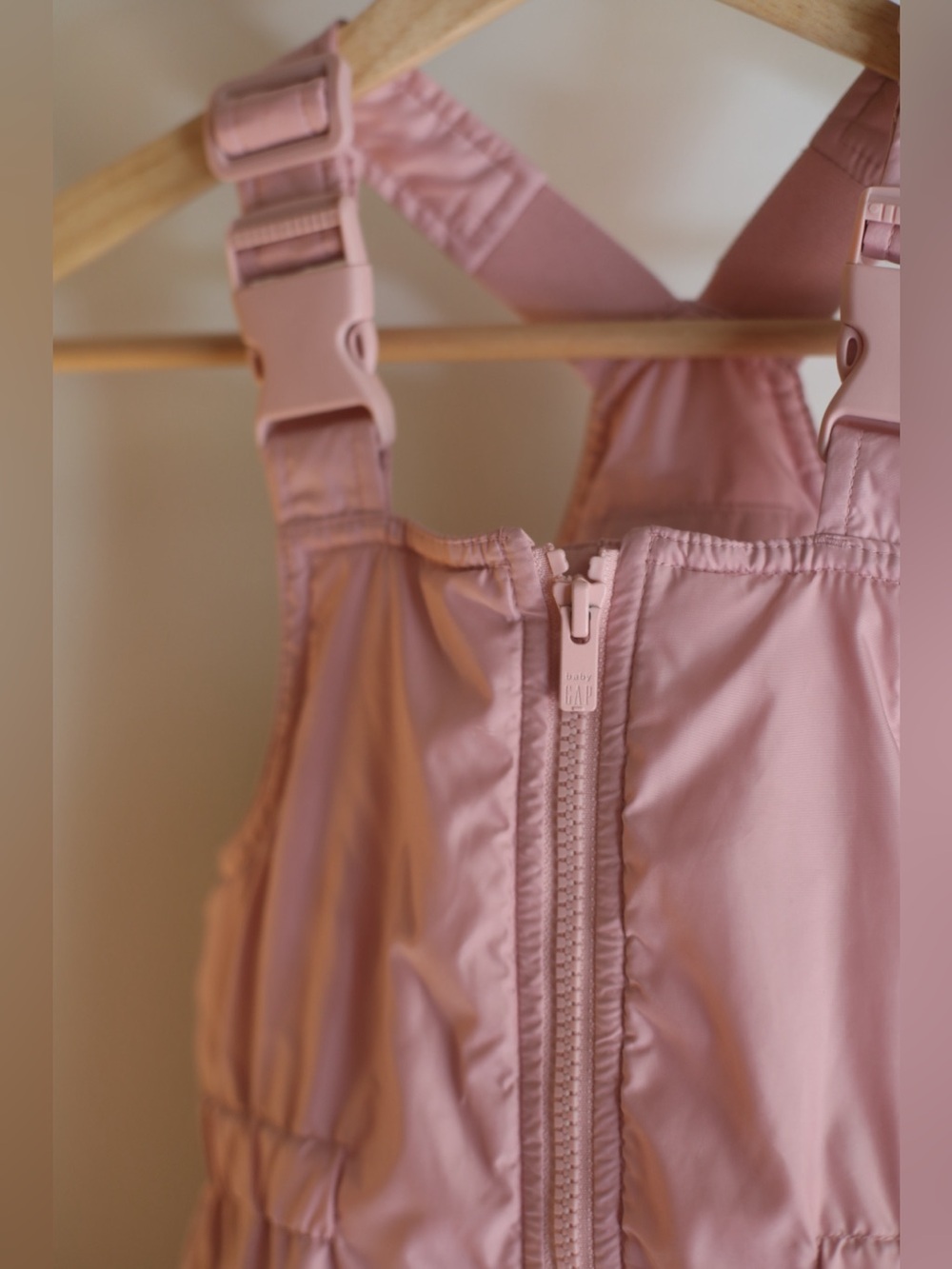 Baby Gap Kids Toddler Girls Pink Snow Suit Pants Bib Overalls Winter 4T 4 Years - Picture 3 of 10